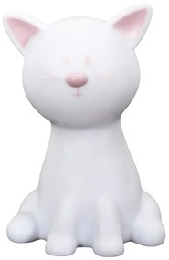 Dziecięca lampka nocna LED CATTY 19cm, biała