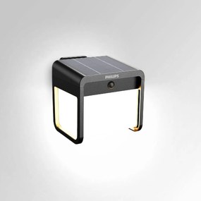Philips Ezra UltraEfficient solarna oprawa LED,czujnik, czarna, 1,8 W, 250/25 lm, 3000 K