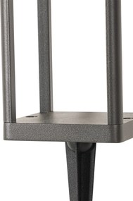 Lampa stojąca zewnętrzna ciemnoszara 25 cm z możliwością ściemniania i czujnikiem na panel solarny - Sonne