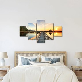 Obraz drewnianego molo (125x70 cm)