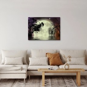Obraz - Księżyc w pełni nad powierzchnią (70x50 cm)