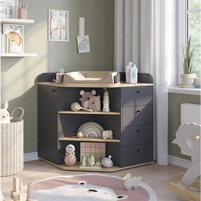 Przewijak dla dziecka antracyt/artisan 85x85x90 aria