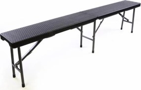 Ławka rattanowa rozkładana 180x25x43 cm