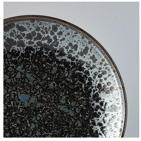 Czarno-szary talerz ceramiczny MIJ Pearl, ø 25 cm