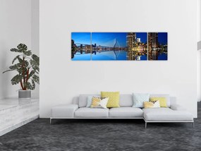 Zdjęcie - Rotterdam nocą (170x50 cm)