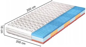 Piankowy 7-strefowy materac z pokrowcem 200x200 - Sempre