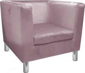 Fotel Monaco tkanina Welur : Kolor nogi - Chrom, Kolor tkaniny - VELVET - MG55, Wysokość nogi - 15 cm