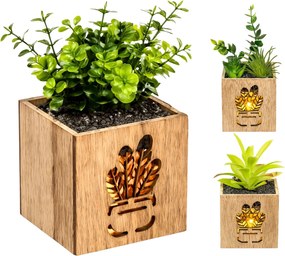 Sztuczna roślina w doniczce z oświetleniem LED 7,5x15 cm