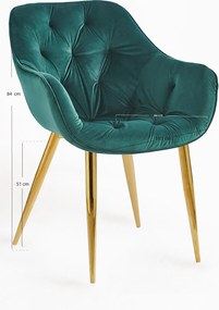 Krzeso Zandel w kolorze zotego aksamitu