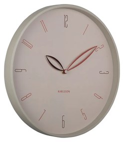 Zegar ścienny Karlsson 6012WG design beżowy, średnica 40 cm