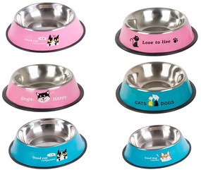 Miska ze stali nierdzewnej dla psów/kotów CAT&DOGS 150 ml - różne kolory Kolor: Niebieski