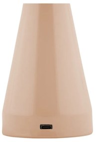 Beżowa lampa stołowa LED ze ściemniaczem i metalowym kloszem (wysokość 20,5 cm) Rachel – Leitmotiv