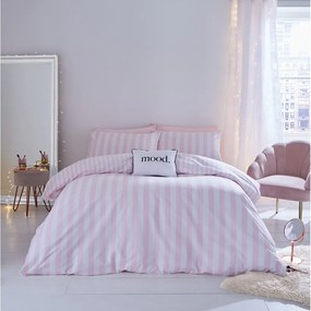 Biało-różowa pościel dwuosobowa 200x200 cm Stripe Tease – Sassy B