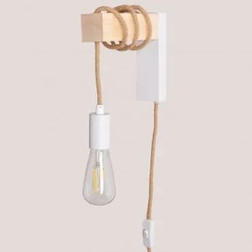 Lampa Ścienna Z Żelaza Tina Biala - Naturalna - Sklum