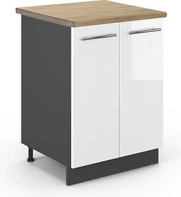 Szafki kuchenne biały wysoki połysk 60x60x82 fame-line