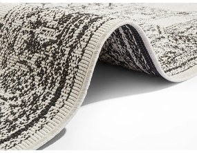 Czarno-kremowy dywan odpowiedni na zewnątrz NORTHRUGS Borbon, 80x150 cm