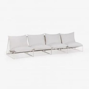Modułowa Sofa Ogrodowa 4-częściowa Amaro Gardenia Biel - Sklum