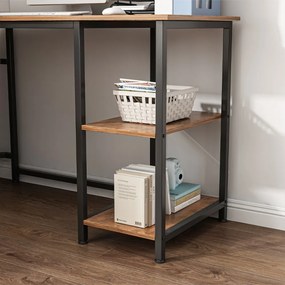 Biurko narożne w stylu industrialnym vintage – 150 x 75 x 50 cm – rustykalny design loftowy