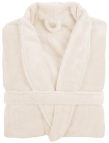 Kremowy szlafrok z mikropluszu w rozmiarze S/M Cosy – Tiseco Home Studio