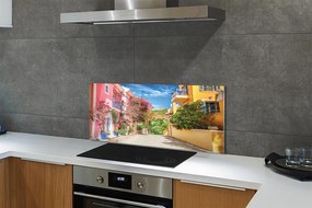 Panel Szklany Kwitnące Ogrody nad Miastem