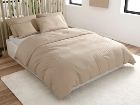 PrzytulneMieszkanie.pl PrzytulneMieszkanie.pl Hotelowa pościel z mikrofibry JASMINE PURE cappuccino - pasek 2 cm Rozmiar pościeli: 70 x 90 cm | 140 x 200 cm