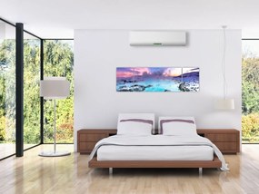 Obraz - Błękitna laguna na Islandii (170x50 cm)