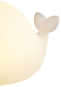 Zewnetrzna Lampa stołowa biała 30 cm z LED, ściemnialna, IP54, ładowalna - Baby Whale Dla dzieci Oswietlenie zewnetrzne