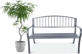 Ławka ogrodowa parkowa G-823 - metalowa, grafitowa