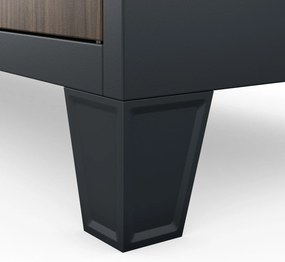 Szafa skrytkowa socjalna BHP antracytowa/ orzech: Eco Design ROBERT, 1360 x 1720 x 450 mm