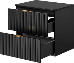 Szafka podumywalkowa czarna mat 60 x 46 cm ASTROS Black z blatem