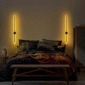 Czarny kinkiet LED ø 7 cm Sword – Opviq lights
