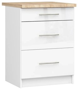 Szafka kuchenna dolna z szufladami biały połysk L4-C61