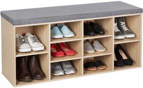 Nowoczesna szafka na buty z siedziskiem dąb N5-L56