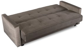 Sofa z Funkcją Spania ALUNA Rozkładana Wersalka Dwuosobowa Beżowa Nowoczesna do Salonu