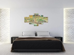 Obraz - Childe Hassam, Oyster Sloop, Cos Cob, reprodukcje (125x70 cm)