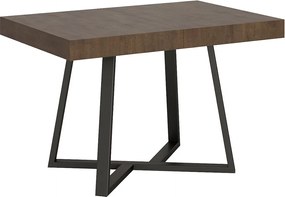 Stół rozkładany 120/204x80 cm Zeplir orzech nogi antracytowe