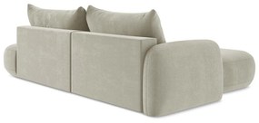 Beżowy rozkładany narożnik (lewostronny/z szezlongiem) Hale – Makamii