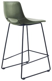 Hoker z imitacji skóry w kolorze khaki (wysokość siedziska 65 cm) Zahara – Kave Home
