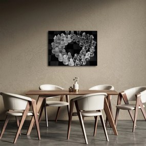 Obraz - czarno - białe szachy (70x50 cm)