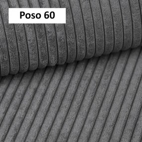 Narożnik wolnostojący CARL Prawy w tkaninie POSO 060