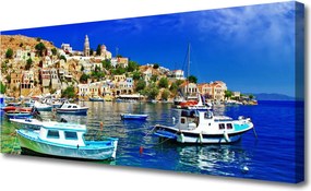 Obraz drukowany na płótnie Przystań w Portowym Mieście