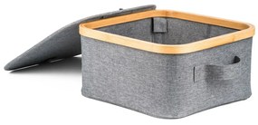 Pojemnik do przechowywania G21 30 x 30 x 15 cm,bambusowy z pokrywką, szary