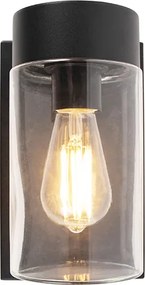 Nowoczesna lampa ścienna zewnętrzna ze stali nierdzewnej czarna IP44 - Jarra