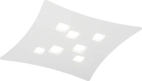 Nowoczesna lampa sufitowa Isotta GX53 biała, 7 punktów świetlnych, gięta metalowa konstrukcja 62x69 cm, geometryczny design, IP20, max 7x8 W