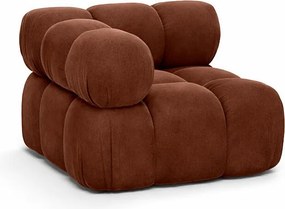 Moduł narożny, róg, do systemu modułowego, tkanina welur Salvador, Ciemnobrązowy, Selia