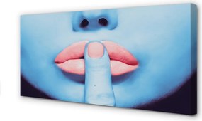 Obraz canvas na ścianę Neonowy Blask Ust