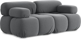 Modułowa sofa 2-osobowa - z tkaniny welwetowej - stalowy - LOKUA