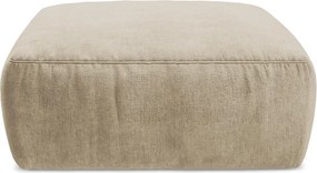 Jasnobrązowy podnóżek z tkaniny szenilowej Kuki – Makamii