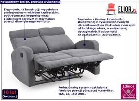 Podwójna sofa rozkładana Kafi 3X - popielata