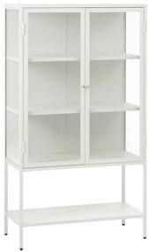 Biała metalowa witryna 90x160 cm Carmel – Unique Furniture